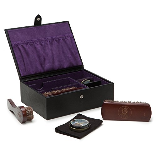 WOLF 305228 Blake Shoe Shine Kit, Pebble, Black