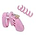 FeiGu Male Chastity Cage Device, Adjustable Silicone Cock Cage with 5 Rings for Male Penis Exercise