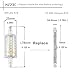 Bonlux R7S LED J Type 78mm Double Ended 5 Watt Warm White Tungsten Halogen Bulb 50W Replacement J78 LED Light Bulb(pack of 2)