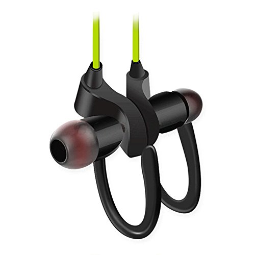 Bluetooth Headsets,XPLUS Wireless Bluetooth Headphones with Mic Bass Noise Cancelling, New Trent Bluetooth Sport HD Stereo Headset In-ear Earbuds Earphones with Flexible Ear Hooks (Green)