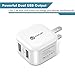 Mini Dual Port USB Wall Charger, 12W 2-Pack iClever Portable Travel Charger Adapter for iPhone12 11 Pro Xs Max XR X 8 Plus 7 6, iPad Pro Air Mini, Samsung Galaxy S9 S10 Plus S8 Note 9, HTC, and More