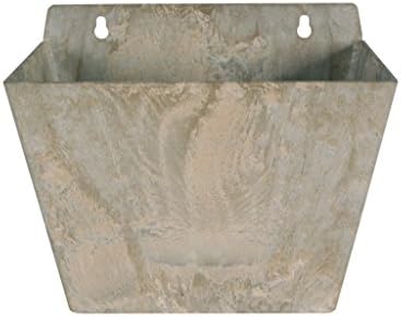 Artstone flowerpot wall hanger Ella, frost resistant and lightweight, Taupe, 22x15x17cm