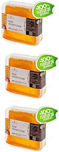 Honey Land 100% Pure Raw Unfiltered Honey Comb Honeycomb Kosher 360gr | 12.6oz NO Pesticides NO Herbicides NO Chemicals or Pollutants, All Natural, vegetarian (3 pack)