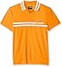 Lacoste Men's Sport Stripe Short Sleeve Polo with Jacquard Collar & Zip Placket