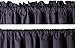 Amazon Basics Room Darkening Blackout Window Curtain with Rod Pocket and Tie Back, 52 x 84 Inches, Black - Set of 2