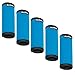 BlueCosto (Blue, 5-Pack) Soft Neoprene Luggage Handle Wrap Grips Suitcase Tag Travel Label 700036-BLU