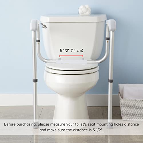 AW Adjustable Toilet Safety Frame Rail 375lbs Capacity Grab Bar