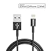 Lightning Cable, KOOWIEN 3Pack 3FT 6FT 10FT Popular Nylon Braided Charging Cable Extra Long 8pin USB Cord Charger for Apple iphone 7, 7plus, se, 6s, 6s plus, 6plus, 6,iPad Mini, Air,iPad5,iPod(Black)