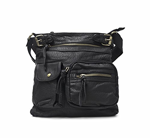 T4T Styles: DG Inspired Spacious Crossbody for Young Women and Girl Handbag (Black)