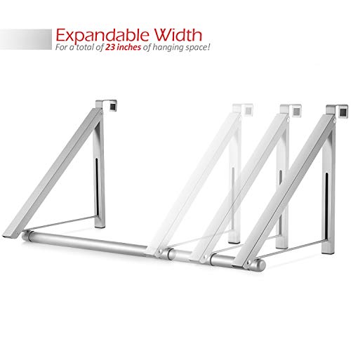 StorageMaid Over The Door Closet Rod - Heavy-Duty Hanging Clothes Rack Organizer and Hanger for Clothing Or Towels - Great for Home and Dorm Room