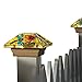 Collections Etc Solar Fence Stained Glass Effect Dragonfly Post Light Cap