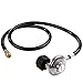 4FT BBQ Low Pressure Propane Regulator with LPG Hose for QCC1/Type1 Propane Tank and Gas Grill 3/8inch Flare Fitting-Vertical(CSA Certified)