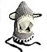 D-Fokes Warm Winter Baby Kids Hat Crochet Knitted Caps Coif Hood Scarves Skull Fox Animal Earflap Beanies Gray