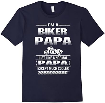 Men's i'm a biker papa shirt - Motorcycle Rider T-shirt XL Navy