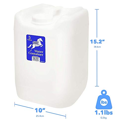 Happy Horse 5 Gallon Water Container for Portable Drinking Water Storage and Food Storage
