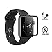 Apple Watch Screen Protector 38mm [2 Pack], 3D Curved Edge Full Coverage Tempered Screen Protector for Apple Watch 38mm Series 3/2/1 (Black01)