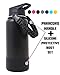 One MissionX Paracord Handle with Protective Silicone Bottom Boot Cover for Hydro 32-40 oz Wide Mouth Flask (Black) primary
