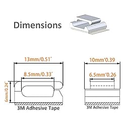 MagicFox Strip Light Mounting Clips, 120pcs 3M