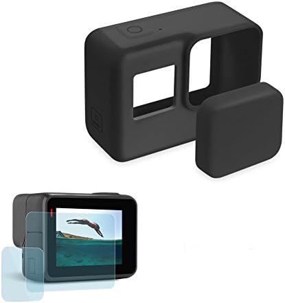 Makit Silicone Protective Case Cover for GoPro Hero 6/GoPro Hero 5 with LCD Screen Protector Lens Protector