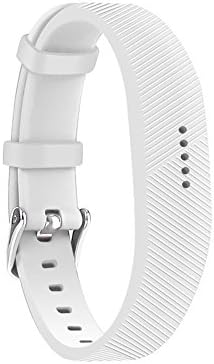 Huadea Fitbit Flex 2 Bands Replacement with Watch Buckle Comfortable Soft Silicone Wristband(White)