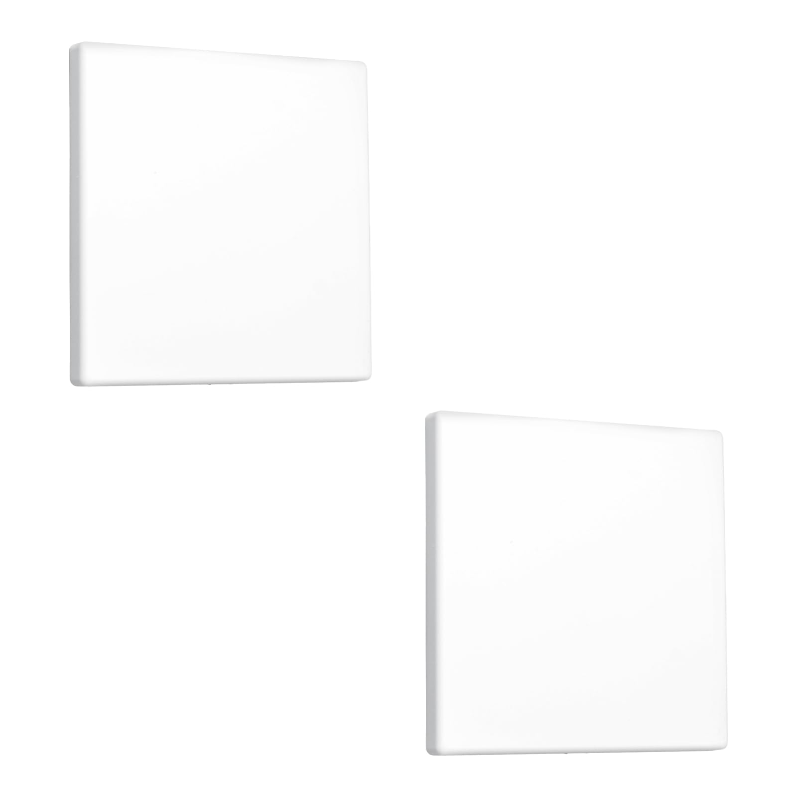UFURMATE Blank Cover Wall Plate, 2PCS 3.39" x 3.39" Plastic Screwless Blank Wall Plate One Gang Blank Device Outlet Cover Electrical Covers for Unused Outlets or Switches (White)