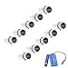 TEKEFT 12pcs Hot Sales Stainless Steel Magnetic Leather Cord End Clasp Integral Clasp with Locking Mechanism - Fit 3mm Leather Pleather Silk Satin Cord (20 pcs 4mm)