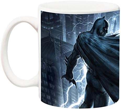 Batman Standing On Roof with His Weapon Coffee Mug Best Gift for Your Kids