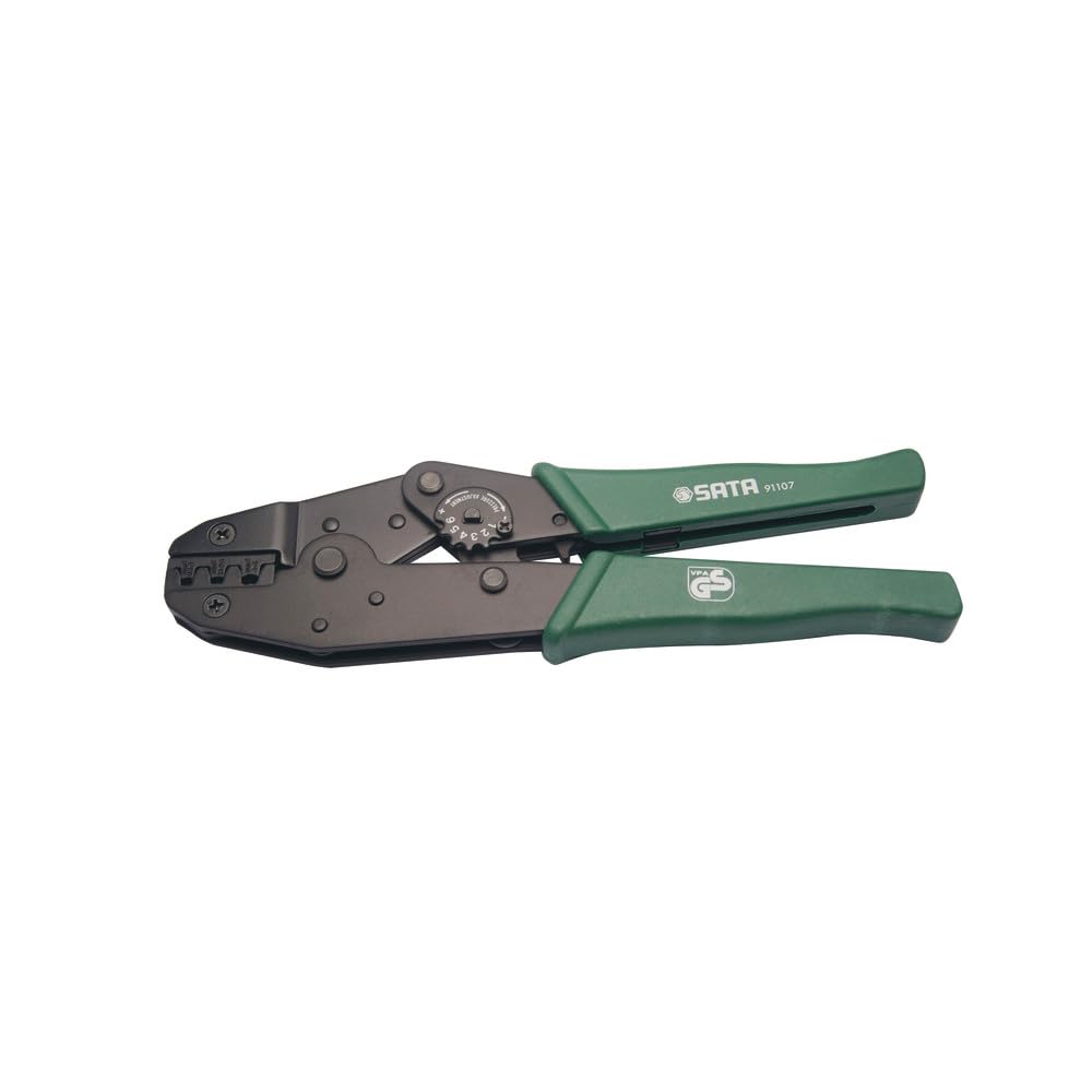 SATA ST91107ST Crimping Pliers for Non-Insulated Terminals, Carbon Steel