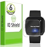 IQ Shield Screen Protector Compatible with Fitbit Versa 2 (6-Pack) Anti-Bubble Clear Film