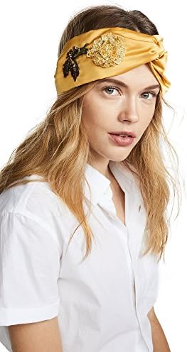 Jennifer Behr Women's Rose Turban Headband, Marigold, One Size