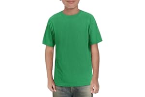 Haloumoning Boys Short Sleeve Shirts Kids Summer Crewneck T-Shirts Casual Tops Tees 5-14 Years