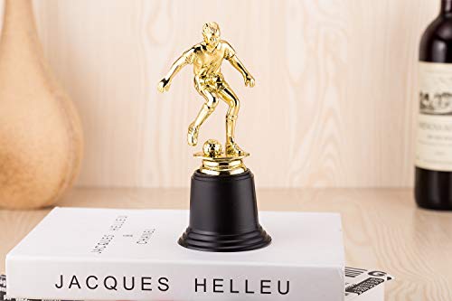 24 Pack Soccer Ball Trophy Gold Award Sports Team Participation MVP Trophies Awards Recognition Coaches Kids Tournaments Competitions Sport Party Decorations 6.3 x 2.76 Inches Each - Thumbnail 6