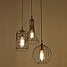 YOBO Lighting Antique 3-lights Oil Rubbed Bronze Chandelier with Wire Cage