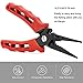 PLUSINNO Fishing Pliers Stainless Steel Mix with Titanium Carbo-Nitride Coating Hook Removers, Braid Cutters Saltwater Split Ring Fishing Multi-Tools with Sheath