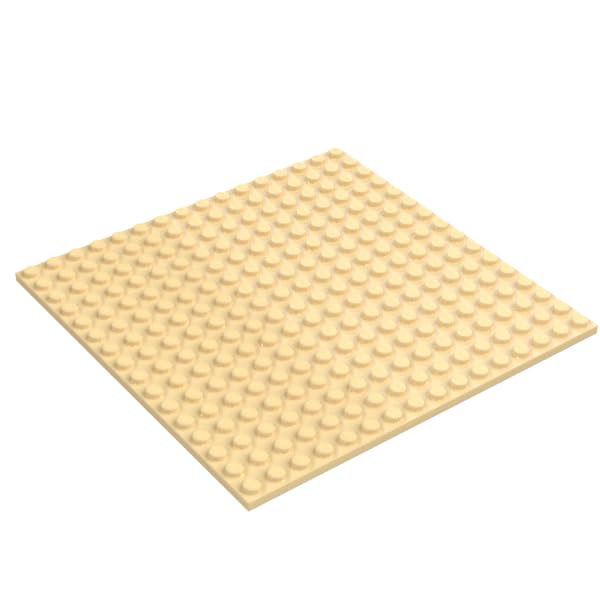 LEGO Classic Building Baseplate, 16 x 16 Studs, Part 91405 (Tan, 1, Baseplates) — image 1