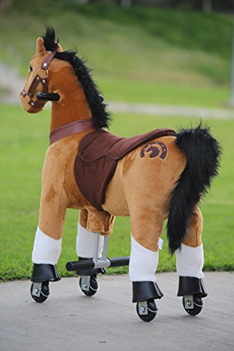 Medallion Genuine My Pony Ride On Real Walking Horse for Children 3 to 6 Years Old or Up to 65 Pounds (Color Small Brown Horse) for Boys and Girls