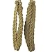 Quickway Imports QI003210 Pair of Gold Rope Curtain Tiebacks, 18 inches
