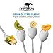 Tapirus Stainless Steel Classic Sporks Set of 4 - Save Space When Camping, Hiking or Backpacking - Heavy Duty Fire Proof Metal Tool - Long Handle, Reusable and Extra Light for Travel - with Case