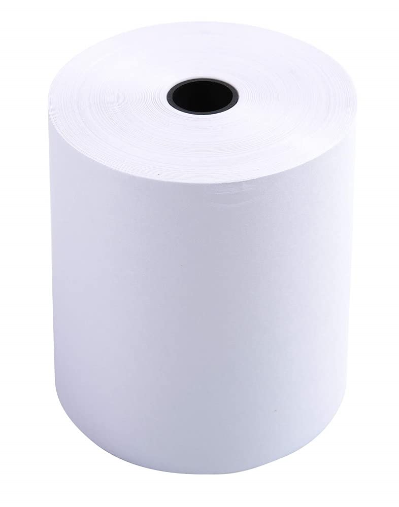 Exacompta 7670120V Pack of 10 Till Rolls 1-Ply Offset (Wood-Free) Standard Ideal for Cash Registers 60 g/m² Width 76 mm Core Diameter 12 mm Length 44 m Extra White