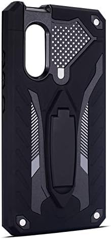 Meipa Time Shockproof Dual Layer 2-in-1 Armor PC+TPU Protective Hard Stand Anti-Slippery Case Compatible with Vivo V15 Pro (Color : Black)