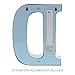 Barnyard Designs Metal Marquee Letter D Light Up Wall Initial Nursery Letter, Home and Event Decoration 9” (Baby Blue)
