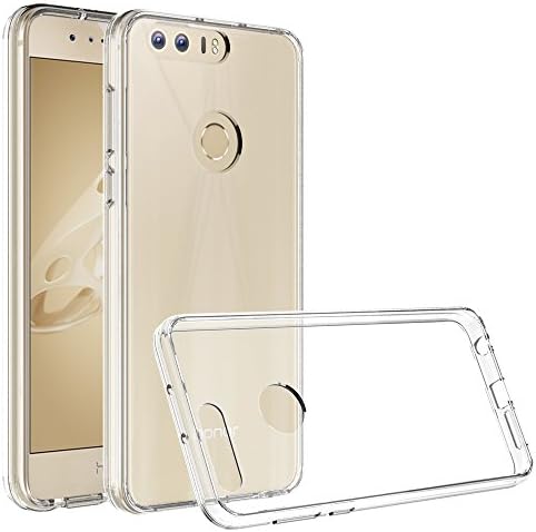 Honor 8 Case, VVIA Protective Case Hard Back PC Cover with Shock Absorb Anti-Scratch Reinforced Corner Protection Bumper Case For Huawei Honor 8 (Clear)