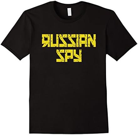 Men's Russian Spy, Donald Trump, Funny, Joke T-Shirt Large Black