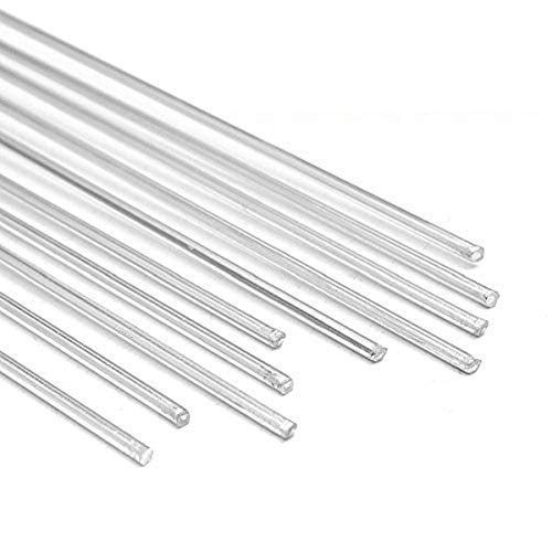 MASUNN 10Pcs 2.4mmx330mm Aluminum Alloy Silver TIG Filler Rods Welding Brazing Wire Tools