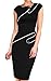 ACEVOG Women's Elegant Button Pencil Dress Work Wear Business Dress Black