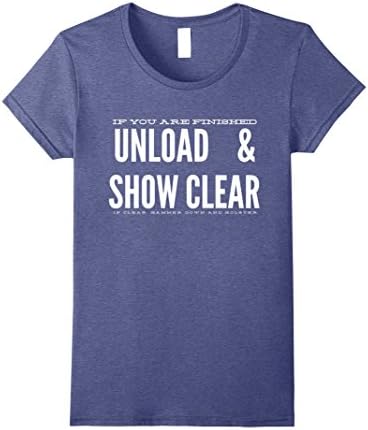 Womens Unload &amp; Show Clear T-Shirt Large Heather Blue
