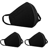 heartybay Mouth Mask Unisex Cartoon Anime Cute Shape for Kids Teens Men Women Lovers, Exo All Members Cotton Anti-Dust Windproof Motorcycle Face Masks (Black)