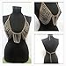 MEiySH Retro Fashion Golden Bra Body Necklace Chain Bikini Belly Chain