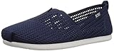 Skechers BOBS Women's Plush Lite-Peek Ballet Flat, Navy, 10 M US