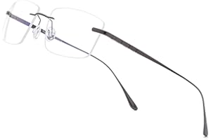 FONEX Titanium Glasses Frame for Men,Square Eyewear Full Optical Eyeglasses F85641